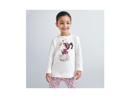 Dievčenské tričko MAYORAL 4070 biele