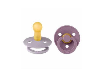 BIBS Colour cumlíky z prírodného kaučuku 2ks Fossil Grey / Mauve