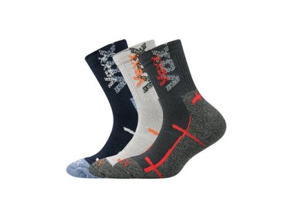 Chlapčenské ponožky Wallík tri farby