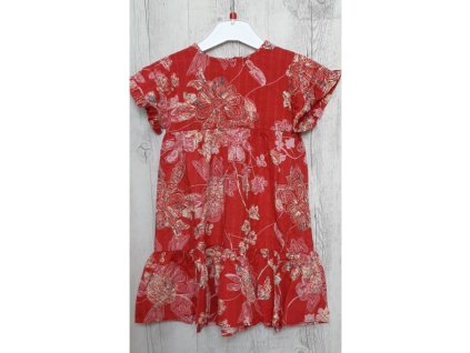 Dievčenské letné šaty krátky rukáv vzor