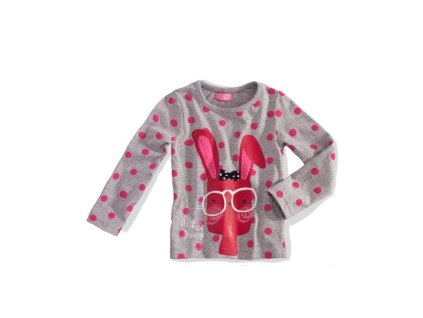 Dievčenské tričko sivé  RABBIT