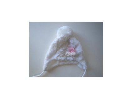 Čiapka ružičky-biela