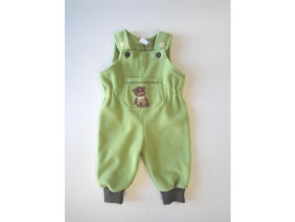 Tepláky oteplené, na traky, zelené