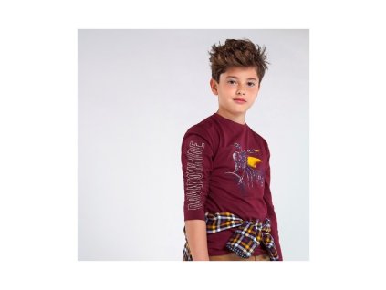 Chlapčenské tričko MAYORAL 7054 bordó