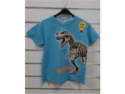 Chlapčenské tričko T-REX WORLD / v tme svieti modré