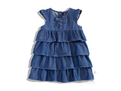 Šaty riflové s volánikmi