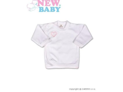 Košieľka na zapínanie, bielo- ružová s mackom