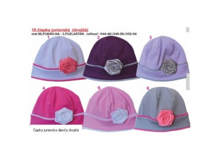 Čiapka s kvietkom tmavoružová farba č.4