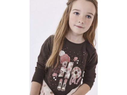 Dievčenské tričko Mayoral 4015 hnedé