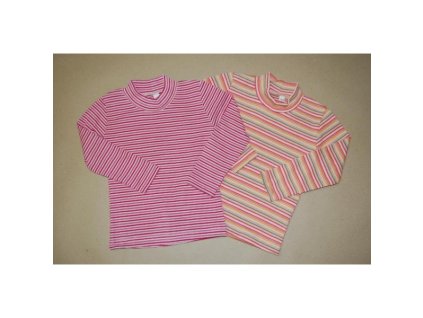 Polorolák zateplený ružový  pásik