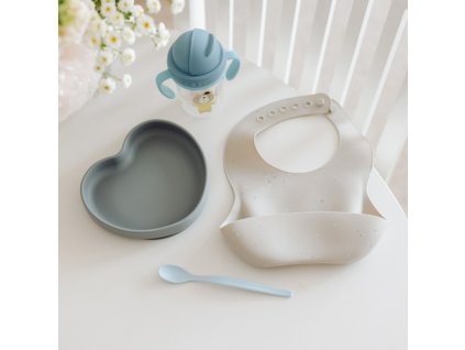 Canpol babies Silikónový podbradník s vreckom DOTS