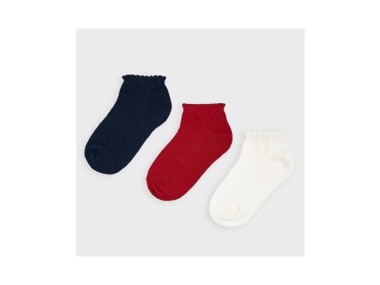 Dievčenské ponožky MAYORAL 10877 balenie 3 páry červená