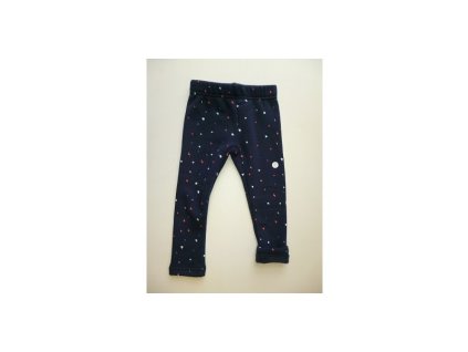 Dievčenské termo legíny s kožúškom čierne, farebné srdiečka