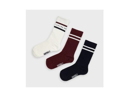 Chlapčenské ponožky MAYORAL 10875 balenie 3 páry bordové