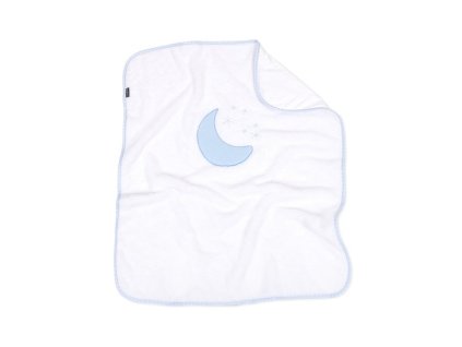 Obojstranná mäkká deka Mesiačik biela s menom