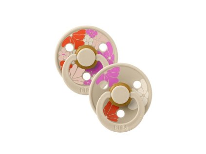 BIBS STUDIO Colour Morning Bloom cumlíky z prírodného kaučuku 2ks