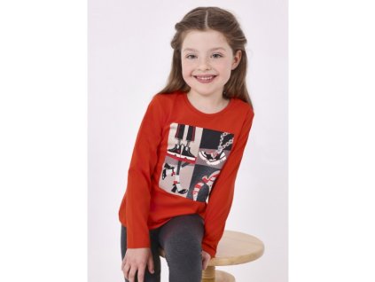 Dievčenské tričko Mayoral 4014 červené