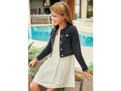 Dievčenská riflová bunda MAYORAL 6434 čierna