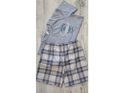 Chlapčenské letné pyžamo sivé