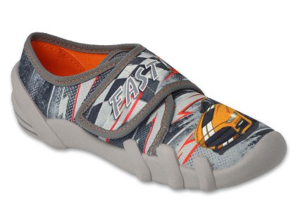 Chlapčenské papučky BEFADO šedé AUTO