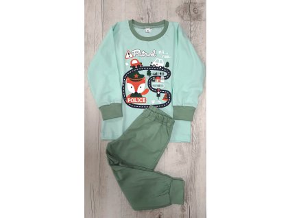 Chlapčenské pyžamo Cestička zelené