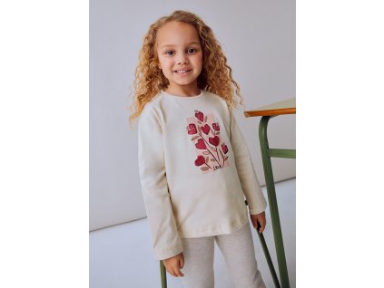 Dievčenské tričko Mayoral 4005 béžové