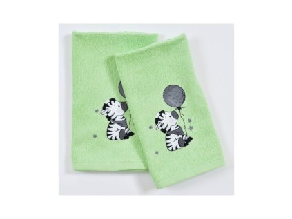 Uterák do škôlky s menom 30x50 Zebrička zelený