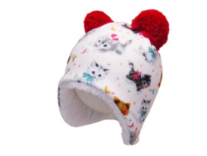 Dievčenská čiapka ROCKINO vzor 1107 biela, Veľkosť 46