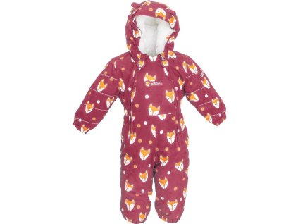 Dievčenská zimná kombinéza s kožúškom, Pidilidi, PD1142 16, bordová