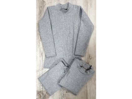 Detský polorolák rebro sivý