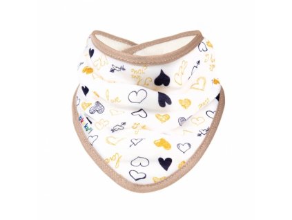 Detský podbradník šatka Akuku  Srdiečka