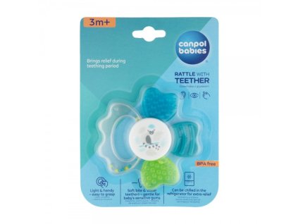 Canpol babies Chladiaca hryzačka s hrkálkou Hviezda