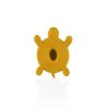 Silikónové drevené hryzátko Turtle, Mustard Yellow