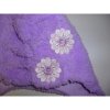 Čiapka s kvietkami, fialová