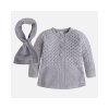 MAYORAL dievčenský sveter so šálom 4480 šedý
