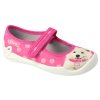 Dievčenské papučky balerínky BEFADO ružové Psík 114X456