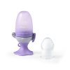BABYONO 1542 Cumlík silikónový na kŕmenie Flower violet 6m+