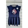Dievčenské letné šaty tmavomodré koník