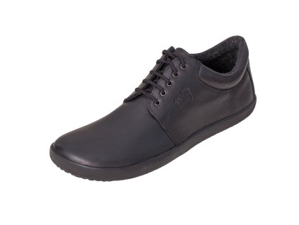 Kari Black Plain Leather Unisex (Size 39)