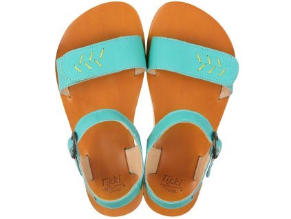 funky vibe barefoot women s sandals golden turquoise 16024 4