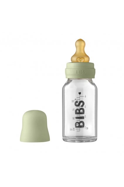 5013250 BIBS Baby Bottle sklenená fľaša 110ml Sage bebe.sk
