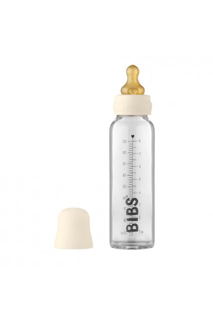 5014216 BIBS Baby Bottle sklenená fľaša 225ml Ivory bebee.sk