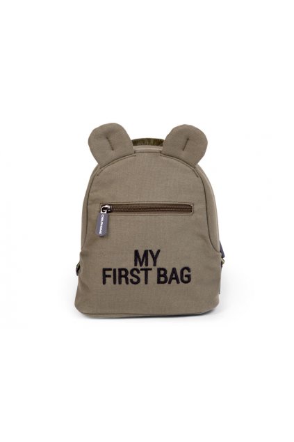 bebee.sk Childhome Detský batoh My First Bag Canvas Khaki CWKIDBKA