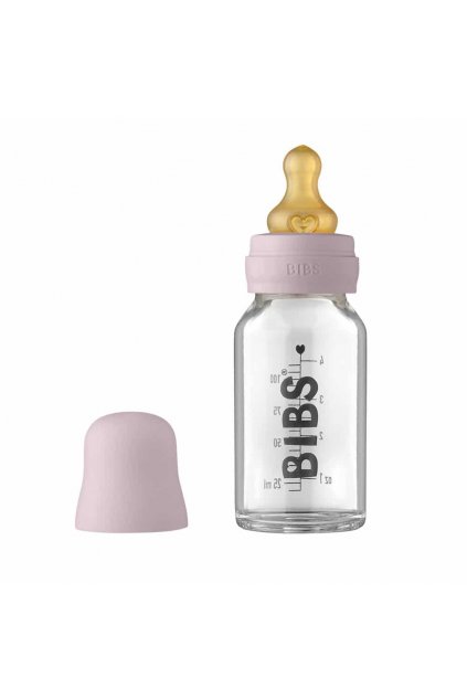 BIBS Baby Bottle sklenena flasa 110ml DuskyLilac bebee.sk