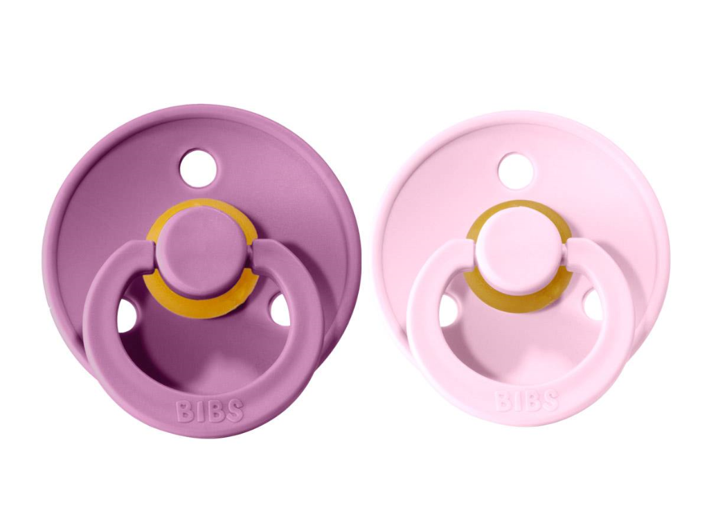 Colour cumlíky z prírodného kaučuku 2ks - veľkosť 2 Lavender/Baby Pink | BIBS