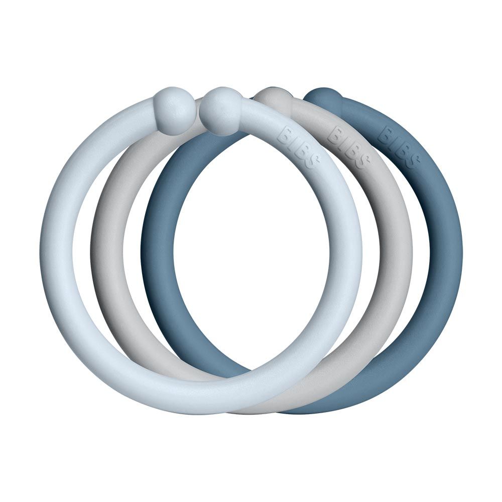 Loops krúžky 12ks - Baby Blue/Cloud/Petrol | BIBS