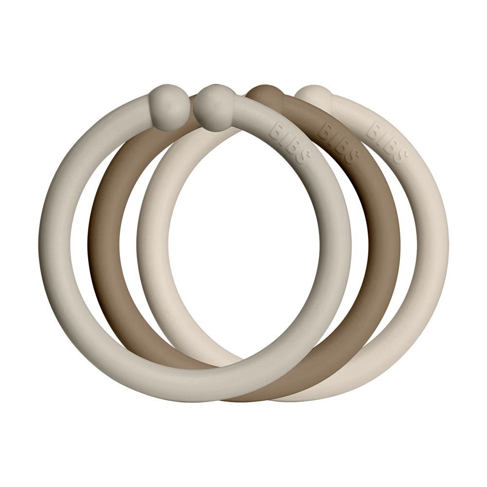 Loops krúžky 12ks - Sand/Dark Oak/Vanilla | BIBS