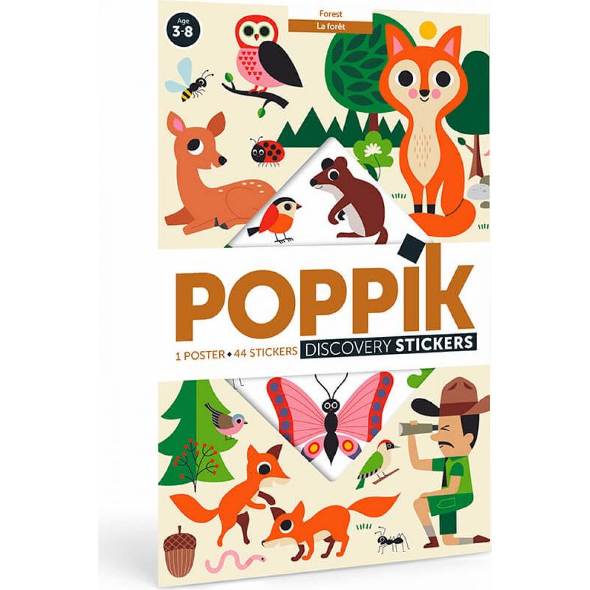 Lesné zvieratá - vzdelávací samolepkový plagát | POPPIK