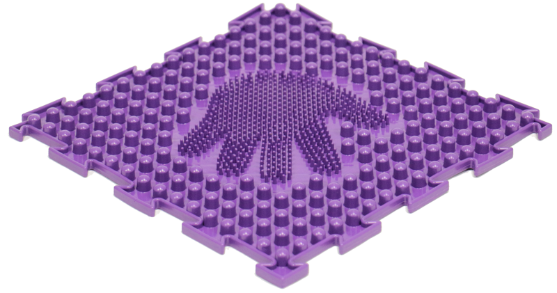 Masážny koberček dlaň ľavá fialová (mäkký) | ORTODON