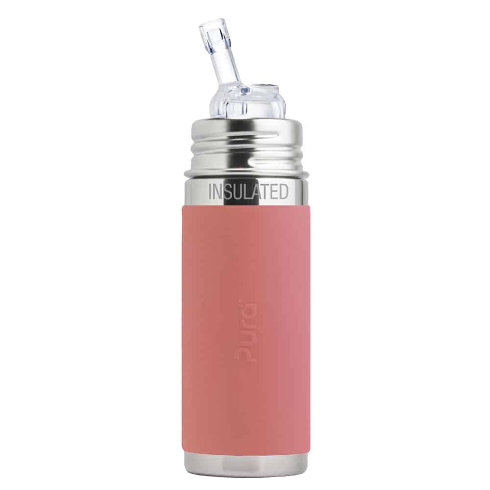 Pura® TERMO fľaša so slamkou 260ml - Rose | PURA